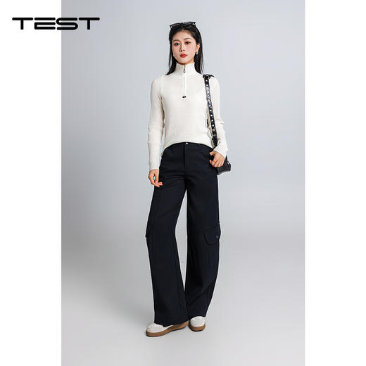 春上新时尚翻领修身显瘦亲肤舒适毛衣1261024 商品图1