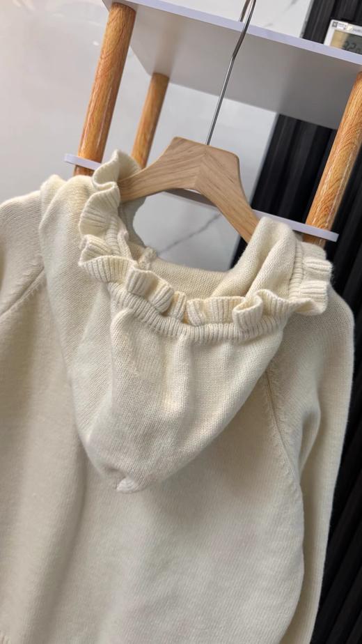 F020550休闲甜美红色爱心+眼睛刺绣图案连帽针织开衫 商品图10