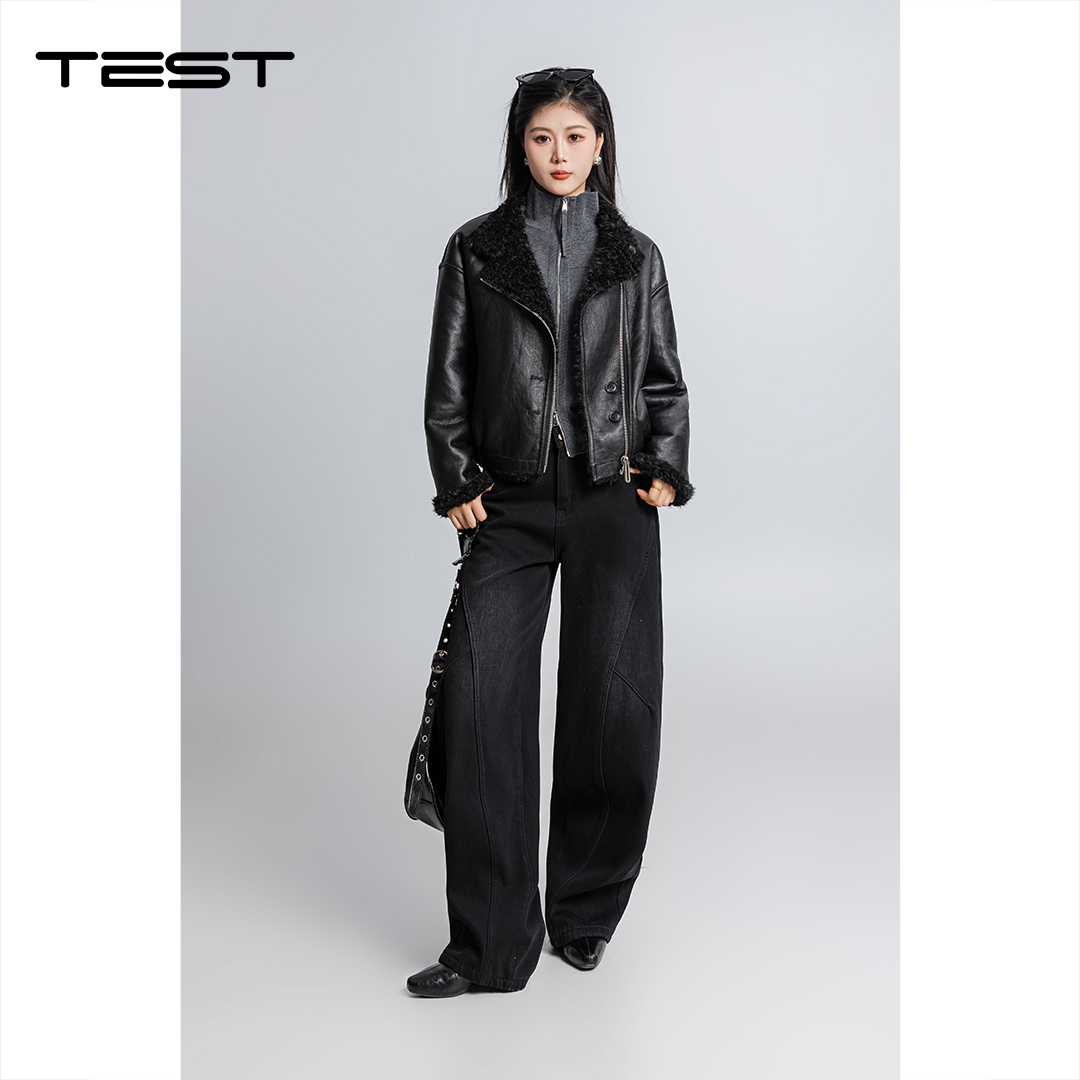 春上新宽松遮肉显瘦两面穿一体绒外套2261038