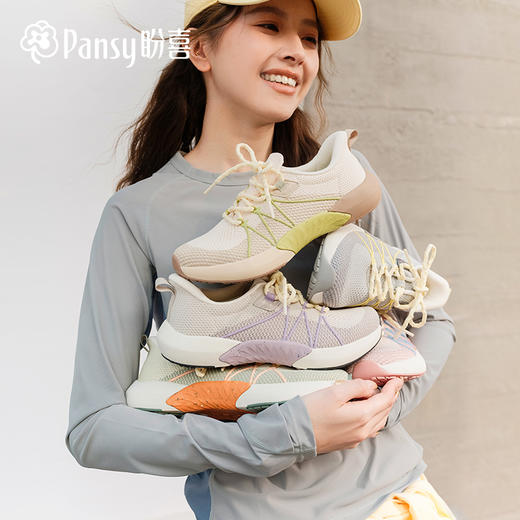 Pansy盼喜女鞋秒穿一脚蹬透气宽胖脚户外休闲运动鞋2026春季新款HD4308 商品图0