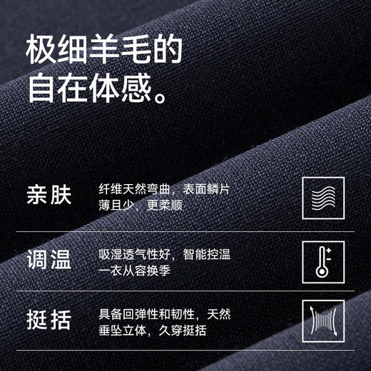【春夏新品】十如仕简约正式微弹柔软精纺羊毛正装西服平驳领BZ05-01 商品图4