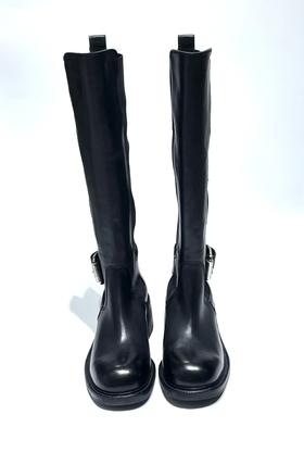 芮凯诗【进口水洗马皮】9556-1高弹力松紧长筒靴