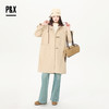 P&X设计师女装通勤宽松大衣连帽针织中长款外套 826113194 卡其 商品缩略图1