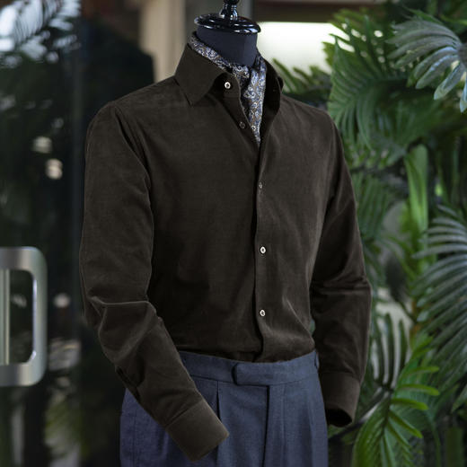 怀旧小众-超细灯芯绒春季英式衬衫 商品图6