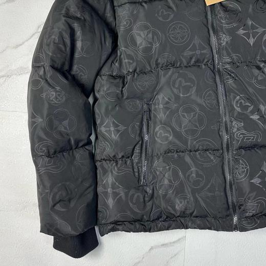 F020503冬季满地家花连帽通勤羽绒服防寒休闲夹克厚款保暖外套 商品图3