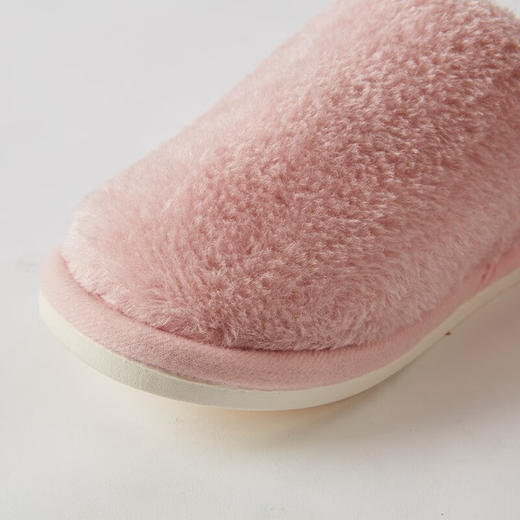 NITORI宜得利家居 秋冬季室内居家保暖素色毛绒纯色拖鞋 商品图2