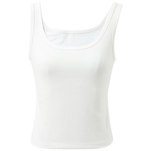 三彩2026春季新款修身短款背心吊带打底衫U领无袖上衣弹力M 商品图4