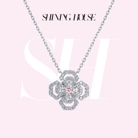 lucky·永恒之环系列ShiningHouse[培育] 18k金钻石项链 粉钻 人工真钻人造钻石K金项链可调节时尚钻石项链【此商品不支持7天无理由退货退款】预计3日发货