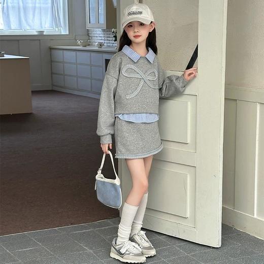 女大童春装卫衣套装儿童韩系休闲衣服两件套中大童时髦学院风套装 商品图1