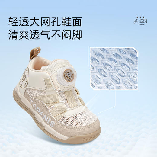 泰兰尼斯春款婴童段舒适透气旋钮扣学步鞋T01T4A3811 商品图4