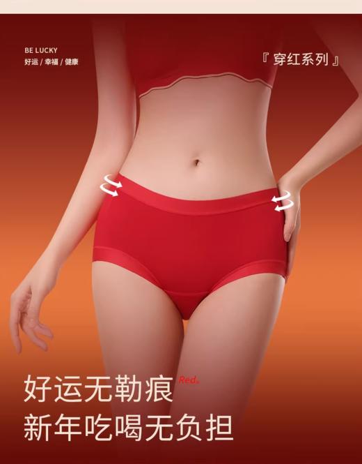 兰精莫代尔无缝红色内裤UA52078 商品图2