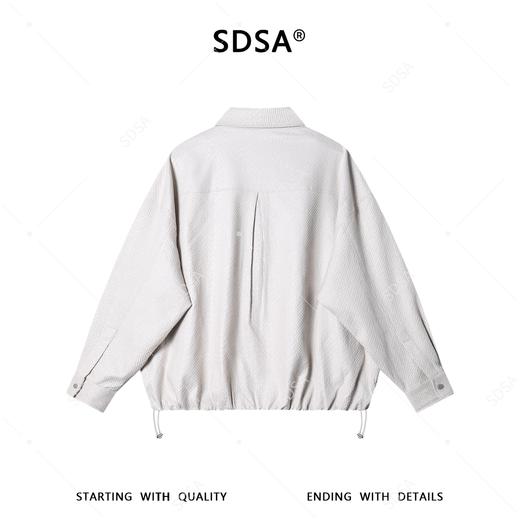 SDSA男装2026新款高贵轻奢韩版简约下摆松紧翻领夹克外套百搭上衣 商品图4