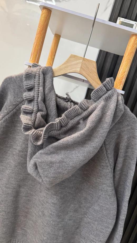 F020550休闲甜美红色爱心+眼睛刺绣图案连帽针织开衫 商品图13