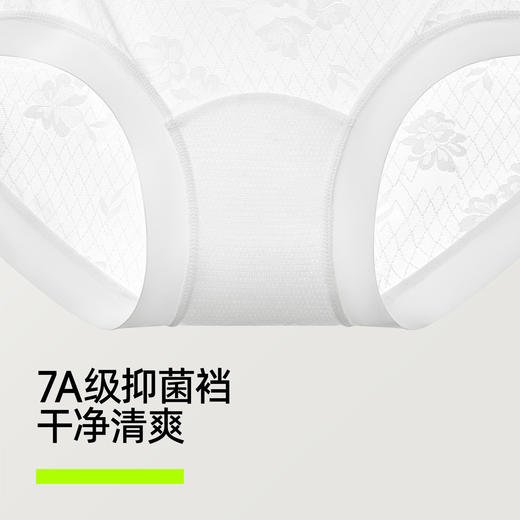 【新品上新】有棵树性感透气收腹抗菌桑蚕丝裆高腰蕾丝内裤女士三角裤3条装-U5030 商品图4