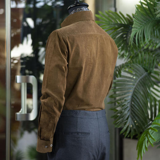 怀旧小众-超细灯芯绒春季英式衬衫 商品图2