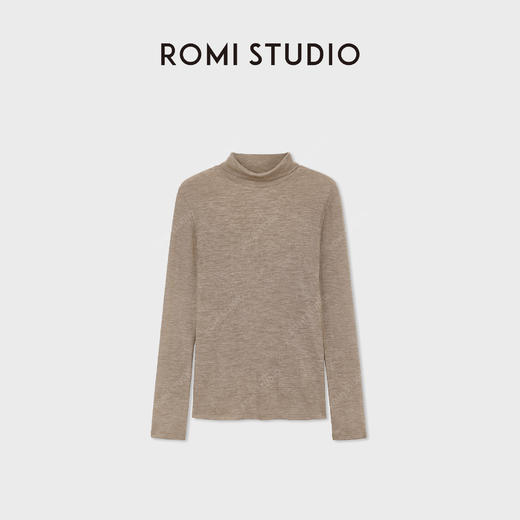 ROMI STUDIO丝光羊毛山羊绒桑蚕丝混纺高领打底上衣 RWCAS06192 商品图2