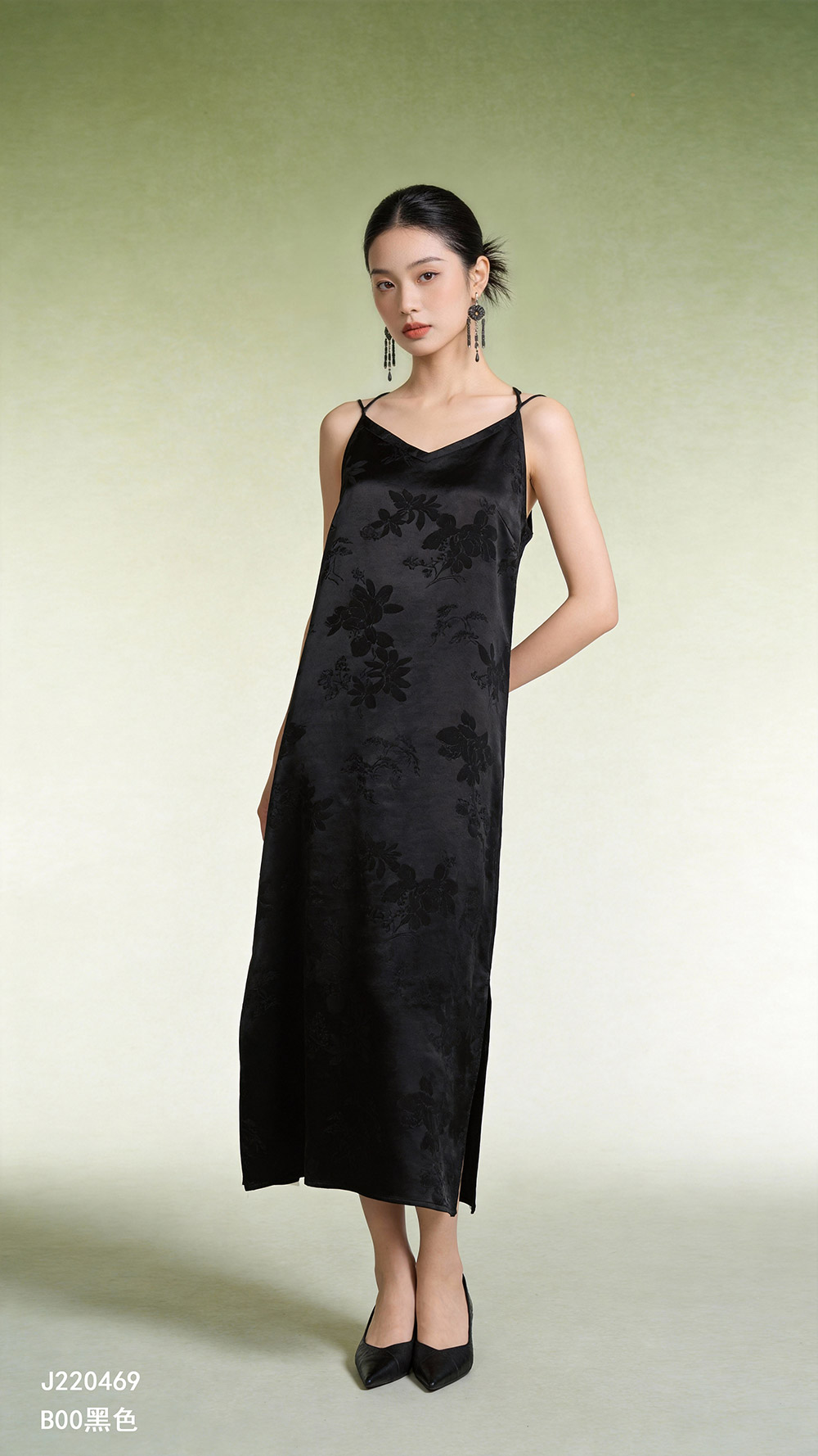 2022夏季新款醋酸吊带裙J220469