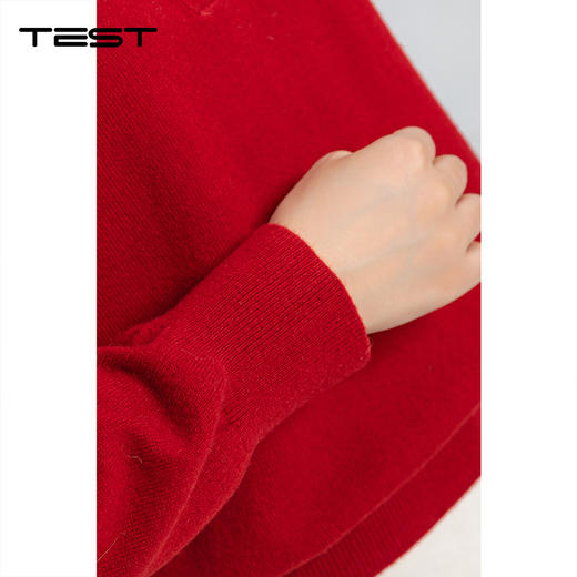 春上新温柔气质蕾丝拼接立领显瘦打底毛衣1261014 商品图3