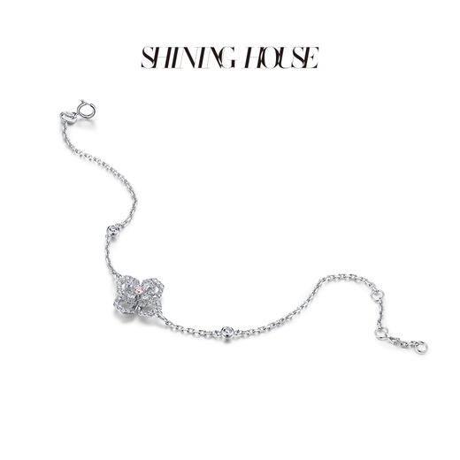 lucky·永恒之环系列ShiningHouse[培育] 18k金钻石手链 粉钻圆钻形人工真钻人造钻石K金手链时尚钻石手链悦己送礼臻选【此商品不支持7天无理由退货退款】预计3日发货 商品图2