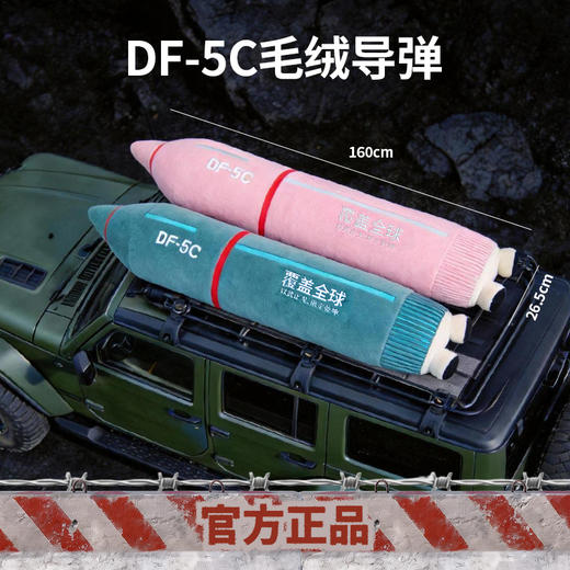 【东风快递 覆盖全球 使命必达】东风5C覆盖全球导弹毛绒抱枕（军工文创官方出品）ds（jc） 商品图2