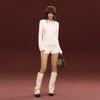 Ariseism 美式复古白色Polo长袖上衣短裤套装女春季新款 商品缩略图2