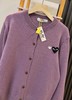 F020543温柔松弛日常氛围感香芋紫圆领毛衣针织开衫 商品缩略图8