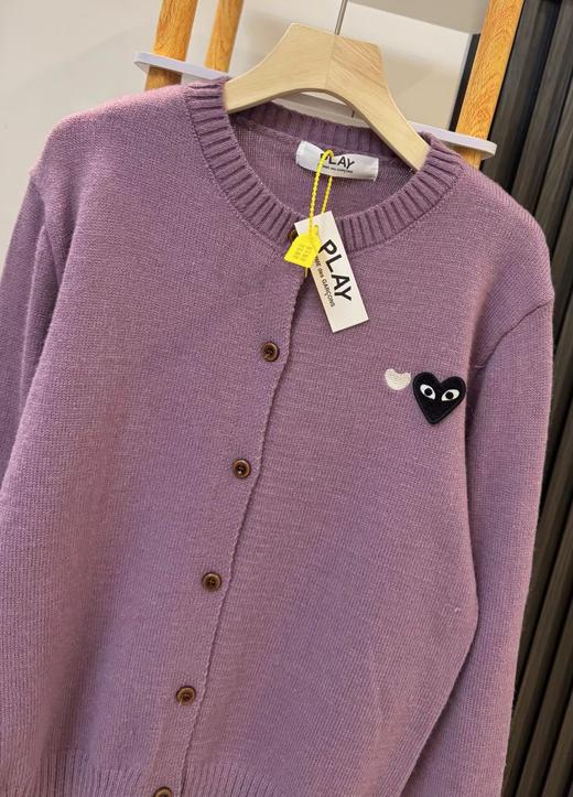 F020543温柔松弛日常氛围感香芋紫圆领毛衣针织开衫 商品图8