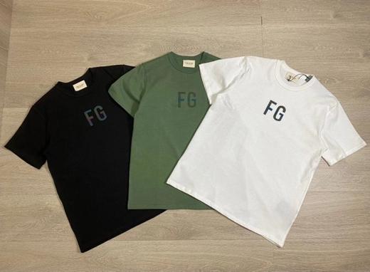 .清仓，绿色sm白色sml付款减库存！男女同款！Fog富贵反光镭射超高克重粗纱短袖 商品图1