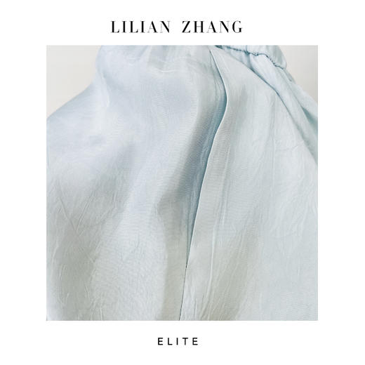 静奢风 「松弛老钱」 “雾蓝闲裤”浅雾蓝弹力腰松弛感小脚裤 2504017 商品图1