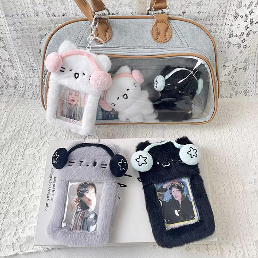 耳机小猫卡包毛绒匙扣-纪念日百货门店同款169648945 商品图0