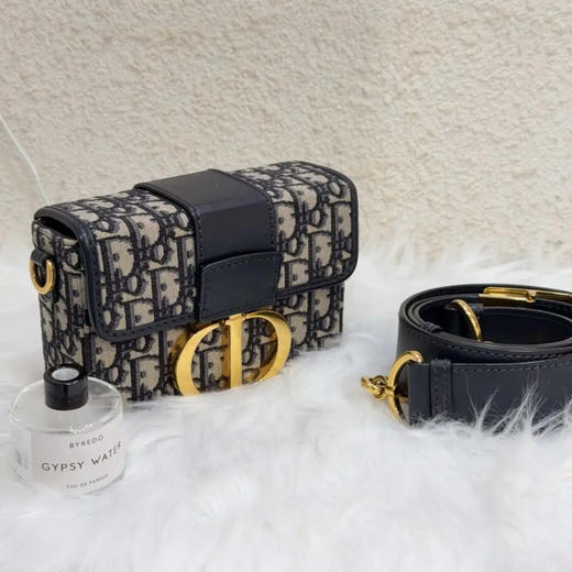 Dior 蒙田 mini 老花拼皮 box 盒子包 商品图0