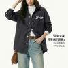 马登黑色复古桃皮绒古巴领衬衫印花外套长袖上衬衣内搭叠穿女士春 商品缩略图4