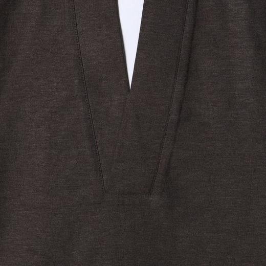 J5250SDSA男装2026新款高贵轻奢美式复古拼接假两件立领长袖T恤百搭 商品图3