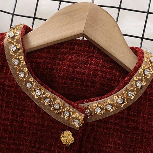 中大儿童女孩洋气小香风公主两件套女童秋冬季新款喜庆拜年服套装 商品图2