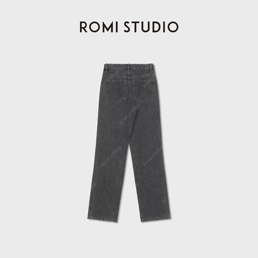 ROMI STUDIO复古高腰简约时尚休闲修身百搭直筒牛仔裤RWCSX82001 商品图1