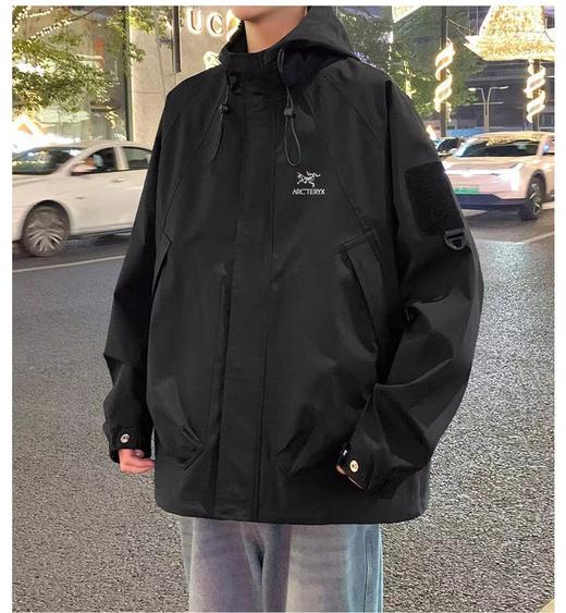 F020534男女款春秋款防风专业级户外连帽夹克外套 商品图0