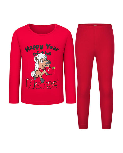 【5F】爱慕儿童奶皮小马乐园暖衣套装  AK274J781 商品图5