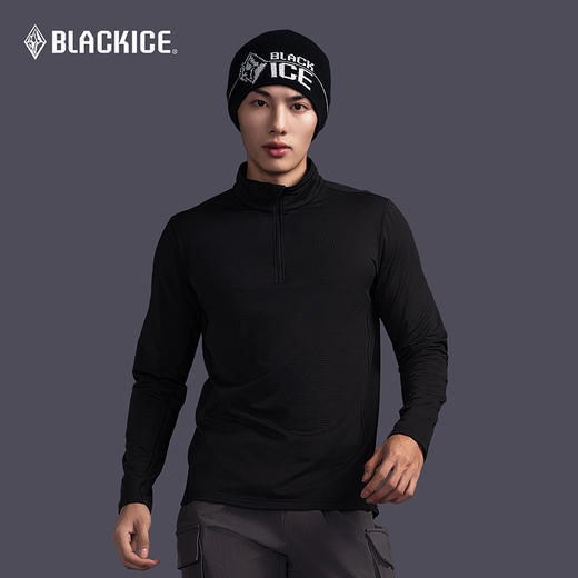 黑冰户外抓绒衣男款打底衫速干防风半拉链冲锋衣中间层内胆1107 商品图5