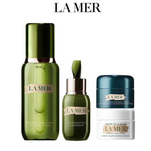 【全球购A义乌】LA MER/海蓝之谜精华日夜霜四件套（精粹水150ml+浓缩精华露15ml+经典面霜7ml+奇迹晚霜7ml） 美仓 请单拍-合并订单不发货 商品图0