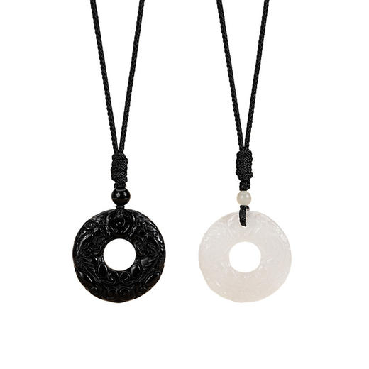 卡蒂罗KADER 平安喜乐系列 【招财貔貅】平安扣 新中式 国潮吉祥如意八方来财简约百搭双色一对 好运 玉髓 项链 男女同款情侣款 商品图0