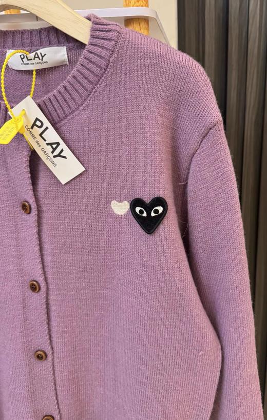 F020543温柔松弛日常氛围感香芋紫圆领毛衣针织开衫 商品图12
