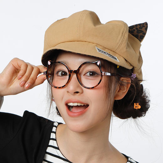 软檐豹纹耳云朵帽鸭舌帽-纪念日百货门店同款169146241 商品图0