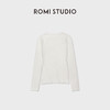 ROMI STUDIO“法式温柔”羊毛混纺细腻轻薄深V毛织上衣RWDSS92140 商品缩略图1