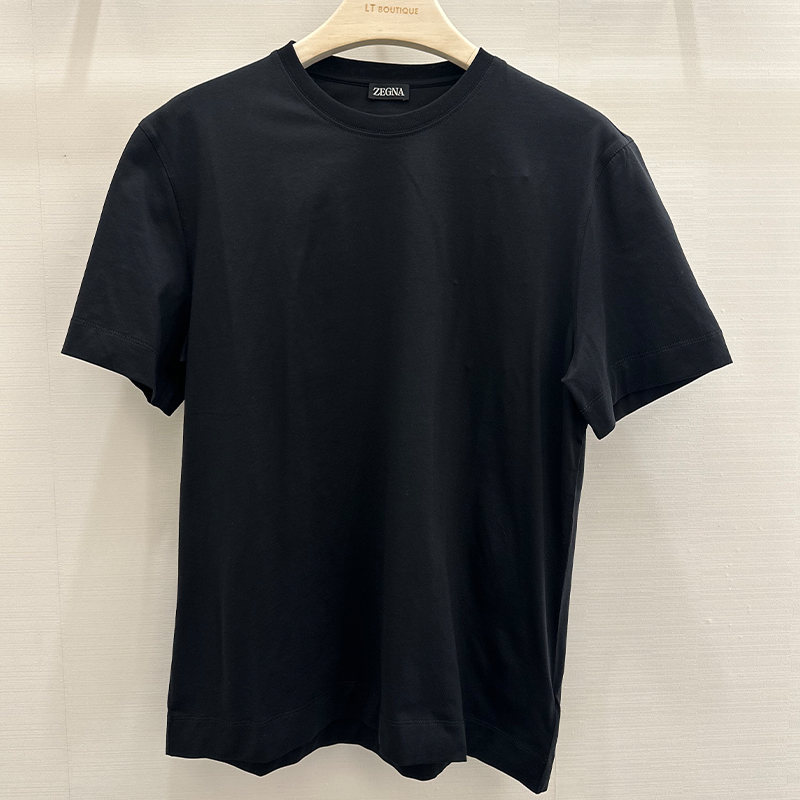 ZEGNA 杰尼亚 男士棉质圆领短袖T恤 黑色 UH360A3 H765NL K09