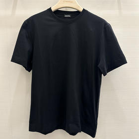 ZEGNA 杰尼亚 男士棉质圆领短袖T恤 黑色 UH360A3 H765NL K09