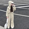女童加绒套装冬装新款儿童洋气连帽卫衣中学生运动休闲长裤两件套 商品缩略图3