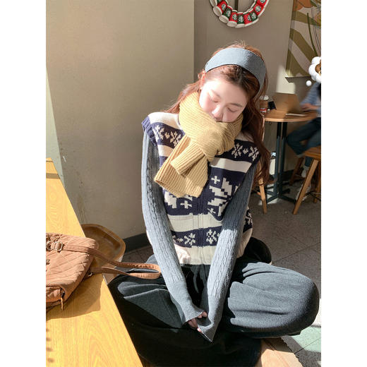 <曾小咸推荐>2.23现货秒杀 ！微信超特价！韩系费尔岛针织马甲 日常209.99 立减120 秒杀89.99！！ 商品图2