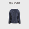ROMI STUDIO羊毛桑蚕丝混纺手工丝绒盘扣新中式外套 RWDSWG2324 商品缩略图3