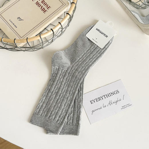 基础-简约麻花纹百搭女袜-纪念日百货门店同款170093300 商品图4