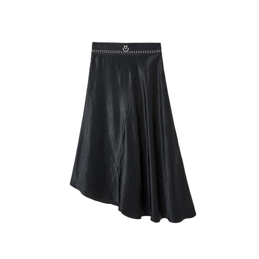 谜底斜裁半裙2026年春季新品贴合身型垂坠飘逸中长裙女261MB0260 商品图4